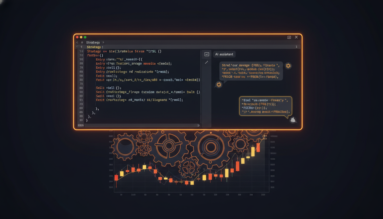 Robô de trading sendo codado com IA no Profit
